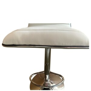 Σκαμπό Bar ArteLibre ENCANTA Λευκό/Χρώμιο PU/Μέταλλο 41x50x59/94-80/115cm - Image 7