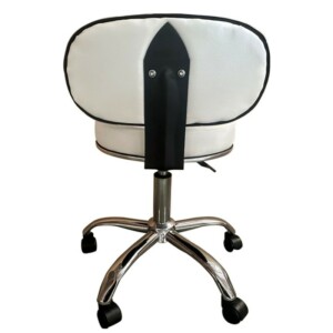 Καρέκλα Εργασίας ArteLibre FIRMEZA Λευκό/Χρώμιο PU/Μέταλλο 47x47x67/78cm - Image 4