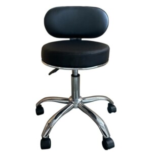 Καρέκλα Εργασίας ArteLibre FIRMEZA Μαύρο/Χρώμιο PU/Μέταλλο 47x47x67/78cm - Image 2