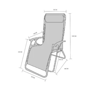 Πολυθρόνα Παραλίας ArteLibre Πτυσσόμενη Μέταλλο/Ύφασμα 68x58x110cm - Image 5