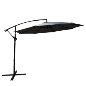 Ομπρέλα Κήπου ArteLibre Κρεμαστή ISLAY Γκρι/Μαύρο Μέταλλο/Ύφασμα Φ3x2.45m