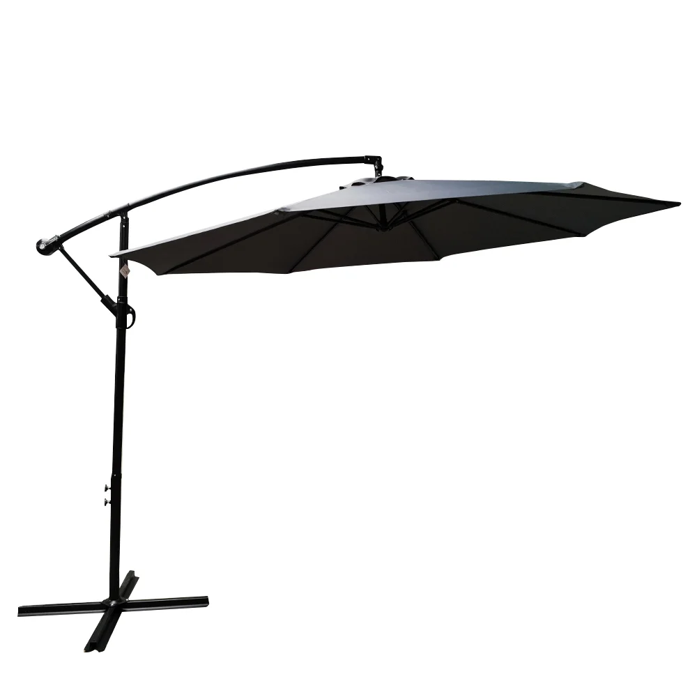 Ομπρέλα Κήπου ArteLibre Κρεμαστή ISLAY Γκρι/Μαύρο Μέταλλο/Ύφασμα Φ3x2.45m