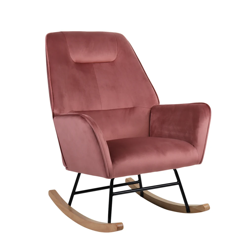 Πολυθρόνα Κουνιστή ArteLibre BERTIE Σάπιο Μήλο Βελούδο/Μέταλλο/Ξύλο 87x72x96cm Πολυθρόνα Κουνιστή ArteLibre BERTIE Σάπιο Μήλο Βελούδο/Μέταλλο/Ξύλο 87x72x96cm