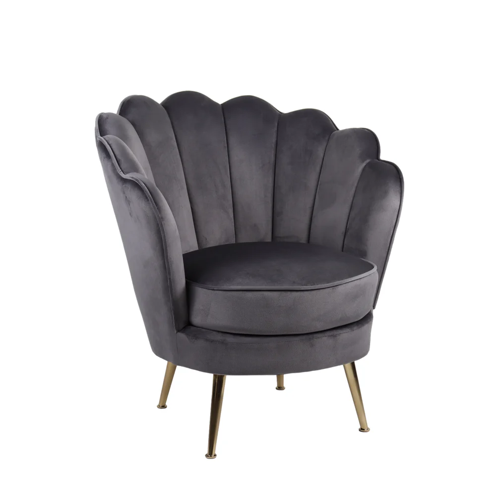 Πολυθρόνα ArteLibre FLORIAN Γκρι Βελούδο/Μέταλλο/Ξύλο 74x80x75cm Πολυθρόνα ArteLibre FLORIAN Γκρι Βελούδο/Μέταλλο/Ξύλο 74x80x75cm