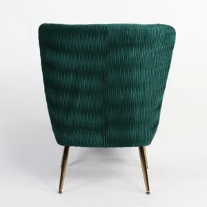 Πολυθρόνα ArteLibre KOLDENREE Πράσινο Βελούδο/Μέταλλο/Ξύλο 74x72x91cm - Image 5