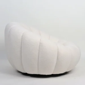 Πολυθρόνα ArteLibre AFET Λευκό Ύφασμα/Ξύλο 94x89x61cm - Image 2