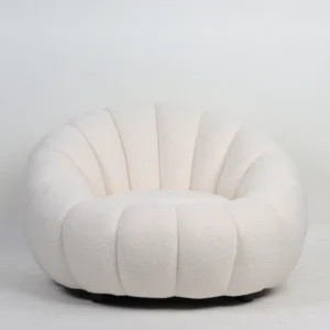 Πολυθρόνα ArteLibre AFET Λευκό Ύφασμα/Ξύλο 94x89x61cm - Image 4