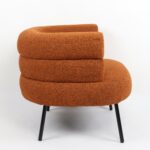 Πολυθρόνα ArteLibre CEREN Πορτοκαλί Ύφασμα/Μέταλλο/Ξύλο 87x80x70cm - Image 2