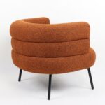 Πολυθρόνα ArteLibre CEREN Πορτοκαλί Ύφασμα/Μέταλλο/Ξύλο 87x80x70cm - Image 3