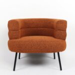 Πολυθρόνα ArteLibre CEREN Πορτοκαλί Ύφασμα/Μέταλλο/Ξύλο 87x80x70cm - Image 5