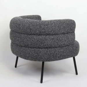 Πολυθρόνα ArteLibre CEREN Μαύρο Ύφασμα/Μέταλλο/Ξύλο 87x80x70cm - Image 3