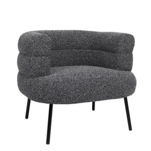 Πολυθρόνα ArteLibre CEREN Μαύρο Ύφασμα/Μέταλλο/Ξύλο 87x80x70cm