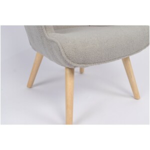 Πολυθρόνα ArteLibre MARION Γκρι Ύφασμα Μπουκλέ/Ξύλο 73x69x96cm - Image 12