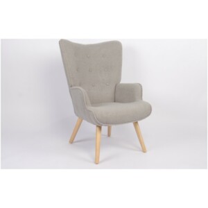 Πολυθρόνα ArteLibre MARION Γκρι Ύφασμα Μπουκλέ/Ξύλο 73x69x96cm - Image 13