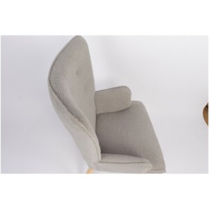 Πολυθρόνα ArteLibre MARION Γκρι Ύφασμα Μπουκλέ/Ξύλο 73x69x96cm - Image 18