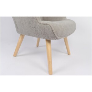 Πολυθρόνα ArteLibre MARION Γκρι Ύφασμα Μπουκλέ/Ξύλο 73x69x96cm - Image 20