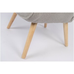 Πολυθρόνα ArteLibre MARION Γκρι Ύφασμα Μπουκλέ/Ξύλο 73x69x96cm - Image 21