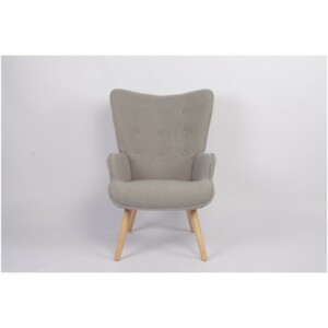 Πολυθρόνα ArteLibre MARION Γκρι Ύφασμα Μπουκλέ/Ξύλο 73x69x96cm - Image 5
