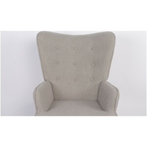 Πολυθρόνα ArteLibre MARION Γκρι Ύφασμα Μπουκλέ/Ξύλο 73x69x96cm - Image 7