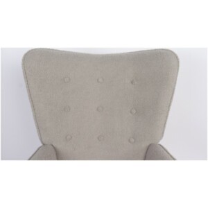 Πολυθρόνα ArteLibre MARION Γκρι Ύφασμα Μπουκλέ/Ξύλο 73x69x96cm - Image 9