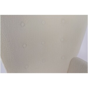 Πολυθρόνα ArteLibre MARION Λευκό Ύφασμα Μπουκλέ/Ξύλο 73x69x96cm - Image 11