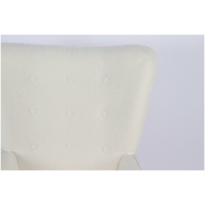 Πολυθρόνα ArteLibre MARION Λευκό Ύφασμα Μπουκλέ/Ξύλο 73x69x96cm - Image 12