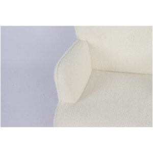 Πολυθρόνα ArteLibre MARION Λευκό Ύφασμα Μπουκλέ/Ξύλο 73x69x96cm - Image 14