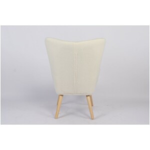 Πολυθρόνα ArteLibre MARION Λευκό Ύφασμα Μπουκλέ/Ξύλο 73x69x96cm - Image 19