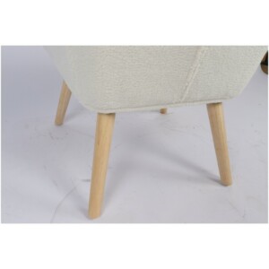 Πολυθρόνα ArteLibre MARION Λευκό Ύφασμα Μπουκλέ/Ξύλο 73x69x96cm - Image 21