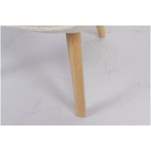 Πολυθρόνα ArteLibre MARION Λευκό Ύφασμα Μπουκλέ/Ξύλο 73x69x96cm - Image 22