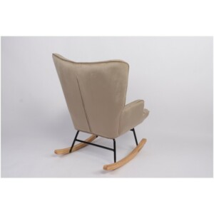 Πολυθρόνα Κουνιστή ArteLibre DARIA Ανοιχτό Καφέ Βελούδο/Μέταλλο/Ξύλο 85x69x90cm - Image 17