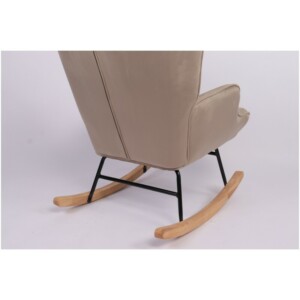 Πολυθρόνα Κουνιστή ArteLibre DARIA Ανοιχτό Καφέ Βελούδο/Μέταλλο/Ξύλο 85x69x90cm - Image 18