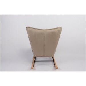 Πολυθρόνα Κουνιστή ArteLibre DARIA Ανοιχτό Καφέ Βελούδο/Μέταλλο/Ξύλο 85x69x90cm - Image 19