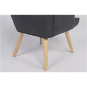 Πολυθρόνα ArteLibre BRIAR Κίτρινο/Μπλε Patchwork Ύφασμα/Ξύλο 73x69x96cm - Image 14