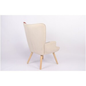 Πολυθρόνα ArteLibre BRIAR Μπορντό/Γκρι Patchwork Ύφασμα/Ξύλο 73x69x96cm - Image 14