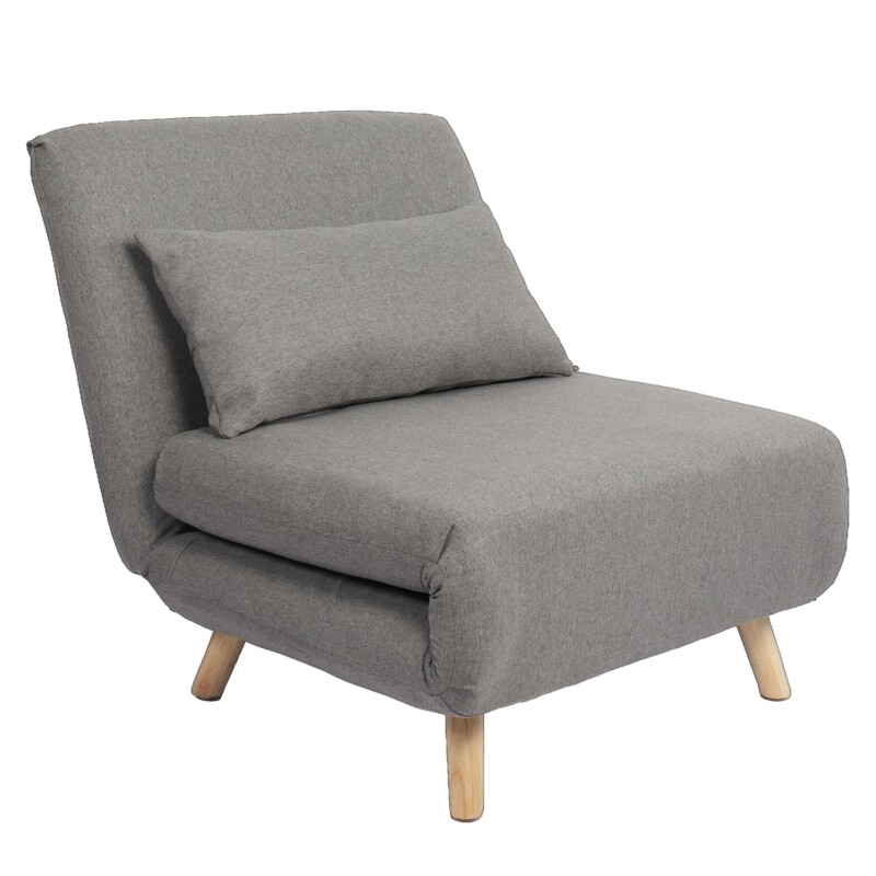 Πολυθρόνα Κρεβάτι ArteLibre VERA Γκρι Ανοιχτό Ύφασμα/Ξύλο 79x80x89cm Πολυθρόνα Κρεβάτι ArteLibre VERA Γκρι Ανοιχτό Ύφασμα/Ξύλο 79x80x89cm