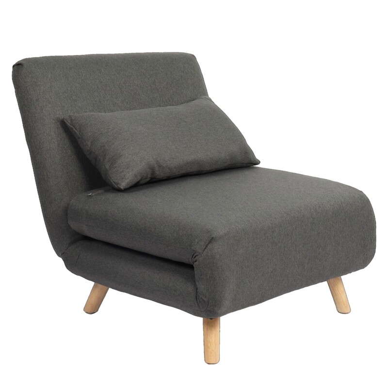 Πολυθρόνα Κρεβάτι ArteLibre VERA Γκρι Σκούρο Ύφασμα/Ξύλο 79x80x89cm Πολυθρόνα Κρεβάτι ArteLibre VERA Γκρι Σκούρο Ύφασμα/Ξύλο 79x80x89cm