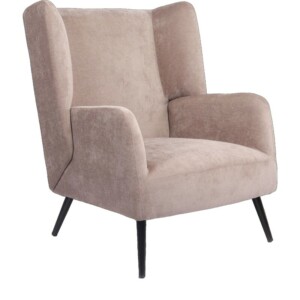 Πολυθρόνα ArteLibre NORA Καφέ Ανοιχτό Ύφασμα/Μέταλλο 100x80x89cm