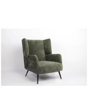 Πολυθρόνα ArteLibre NORA Πράσινο Ύφασμα/Μέταλλο 100x80x89cm