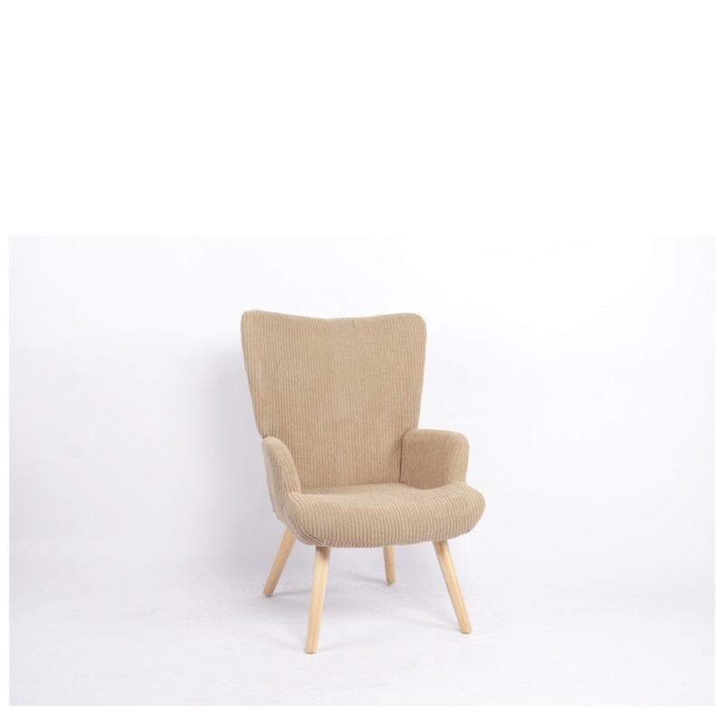 Πολυθρόνα ArteLibre LIRA Μπεζ Ύφασμα Κοτλέ/Ξύλο 94.5x64x70.5cm Πολυθρόνα ArteLibre LIRA Μπεζ Ύφασμα Κοτλέ/Ξύλο 94.5x64x70.5cm