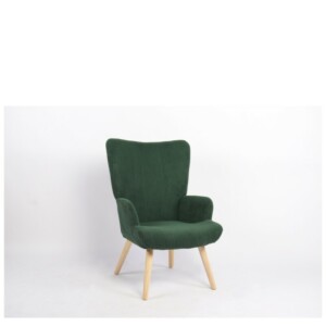 Πολυθρόνα ArteLibre LIRA Πράσινο Ύφασμα Κοτλέ/Ξύλο 94.5x64x70.5cm
