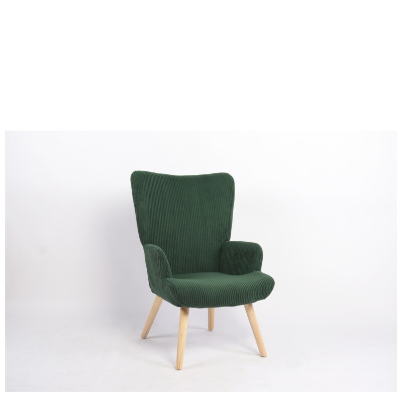 Πολυθρόνα ArteLibre LIRA Πράσινο Ύφασμα Κοτλέ/Ξύλο 94.5x64x70.5cm Πολυθρόνα ArteLibre LIRA Πράσινο Ύφασμα Κοτλέ/Ξύλο 94.5x64x70.5cm