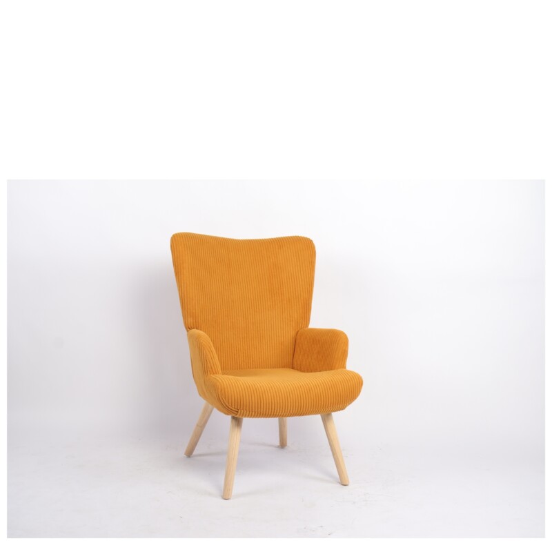 Πολυθρόνα ArteLibre LIRA Μουσταρδί Ύφασμα Κοτλέ/Ξύλο 94.5x64x70.5cm Πολυθρόνα ArteLibre LIRA Μουσταρδί Ύφασμα Κοτλέ/Ξύλο 94.5x64x70.5cm