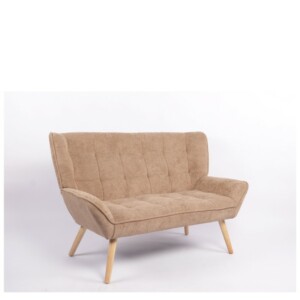 Καναπές ArteLibre NESTO Καφέ Ανοιχτό Ύφασμα/Ξύλο 86x126x78cm