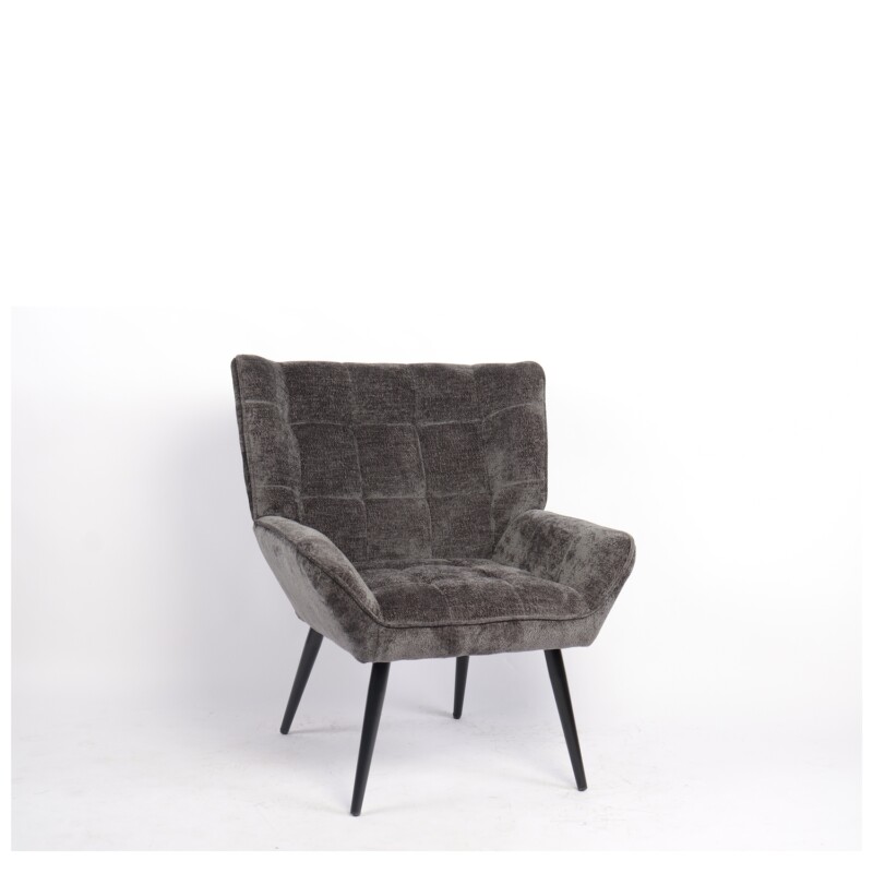 Πολυθρόνα ArteLibre TIVA Γκρι Σκούρο Ύφασμα Σενίλ/Μέταλλο 84x78x77cm Πολυθρόνα ArteLibre TIVA Γκρι Σκούρο Ύφασμα Σενίλ/Μέταλλο 84x78x77cm