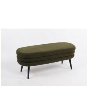 Παγκάκι Ottoman ArteLibre TONDO Πράσινο Ύφασμα Teddy/Μέταλλο 42x112x44cm