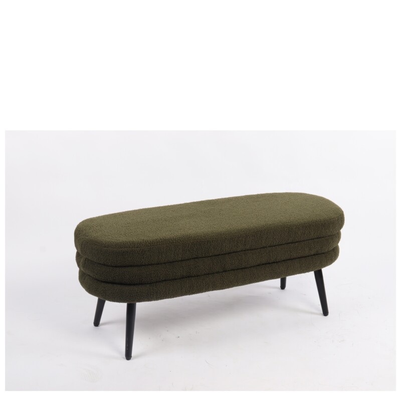 Παγκάκι Ottoman ArteLibre TONDO Πράσινο Ύφασμα Teddy/Μέταλλο 42x112x44cm Παγκάκι Ottoman ArteLibre TONDO Πράσινο Ύφασμα Teddy/Μέταλλο 42x112x44cm