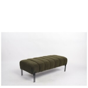 Παγκάκι Ottoman ArteLibre KUBO Πράσινο Ύφασμα Teddy/Μέταλλο 40x116.5x50cm