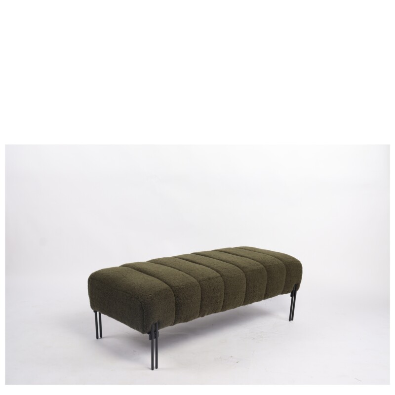 Παγκάκι Ottoman ArteLibre KUBO Πράσινο Ύφασμα Teddy/Μέταλλο 40x116.5x50cm Παγκάκι Ottoman ArteLibre KUBO Πράσινο Ύφασμα Teddy/Μέταλλο 40x116.5x50cm