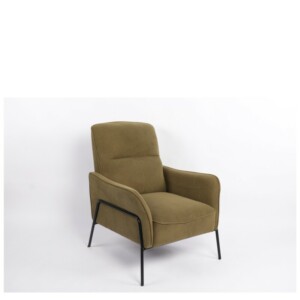 Πολυθρόνα ArteLibre ELAN Πράσινο Ύφασμα Κοτλέ/Μέταλλο 94x77x82cm